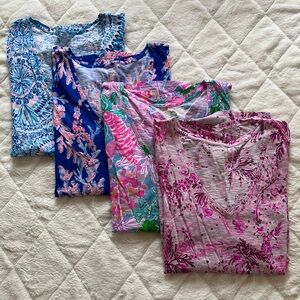 Four Lilly Pulitzer Etta V Neck Tops